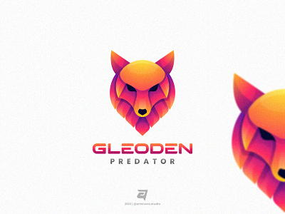 GLEODEN artnivorastudio branding colorful creative design gradient graphic design illustration logo logoawesome logoinspiration logomaker modern simple vector wolf