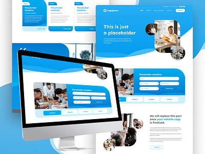 Landing Page - Web Design blue web design blue website figma ui ui design user interface web design website design