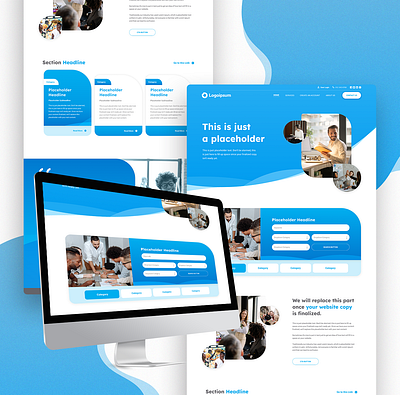 Landing Page - Web Design blue web design blue website figma ui ui design user interface web design website design