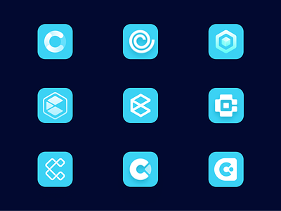 C Logomarks android app app icon c icon ios letter letter c logo logo logomark modern simple tile