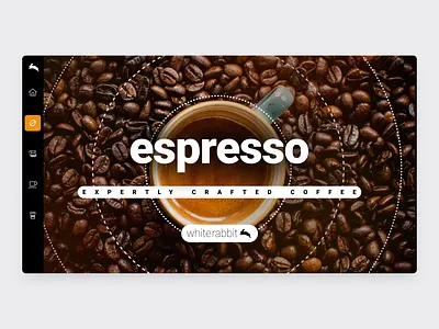 Coffee shop homepage hero clean coffee dark design graphic design hero home homepage landing layout ui visual design web