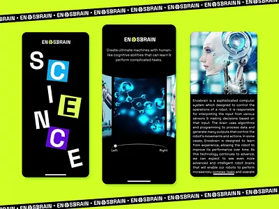 EnosBrain App: Unleash the Power of AI after effects agency ai app app design application daily ui design designer dribbble green interface mobile app modern technology ui ui design ui ux user experience user interface