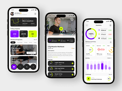 Workoutz - Workout & Fitness Mobile App fitness fitness app fitness mobile mobile sport sport app sport mobile tracker app tracking ui ux workout workout app workout mobile