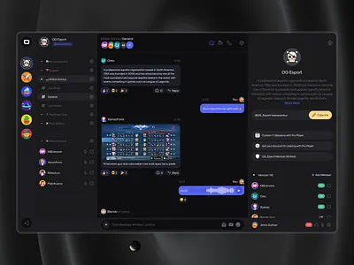 Message App Design app design card chat chat app chatting chatting app clean design discord group chat message messenger modern ui product product design sidebar social app ui ui design ux