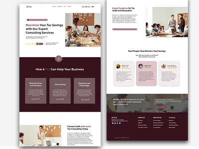 Tax Business | Landing Page Design application branding business consulting design figma landingpage tax ui ux webdesign webflow
