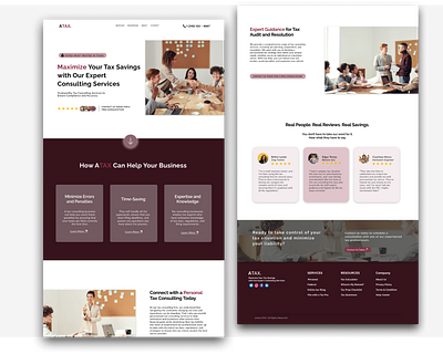 Tax Business | Landing Page Design application branding business consulting design figma landingpage tax ui ux webdesign webflow