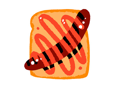 Sausage Sizzle bread colourful design flat food illustration illustrator sauce sausage tasty