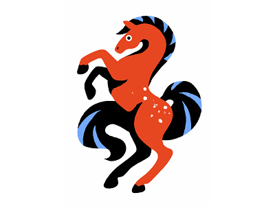 Horse animal colourful cute design flat horse illustration illustrator rearing