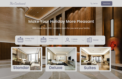 Minimalist UI Design for Hotel Website design ui ux web