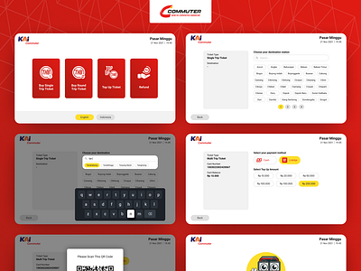 Commuter Ticket Machine UI Design commuter commuterline digital signage figma indonesia kereta api redesign self service signage ticket ticket machine train transportation app transportation web traveling ui ui design ux vehicle vending machine