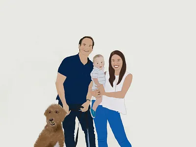 family portraits design illustration