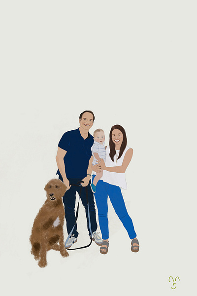 family portraits design illustration