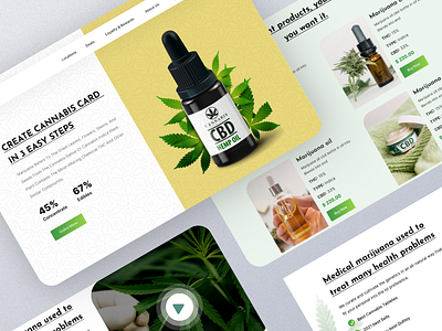 Cannabis E-Commerce Store Landing Page Design Concept 3d animation cannabis cannabis weed e commerce graphic design leaf logo marijuana motion graphics natural marihuana organic packaging plants thc cbd ui ux