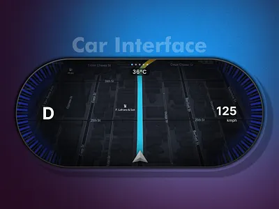 Car Interface UI 100dayuichallenge branding car carinterface dailyui day34 design figma graphic design illustration interface logo map speed ui vector