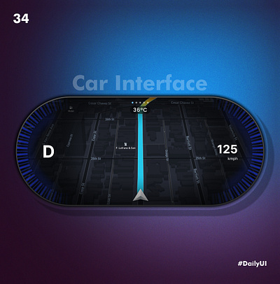 Car Interface UI 100dayuichallenge branding car carinterface dailyui day34 design figma graphic design illustration interface logo map speed ui vector