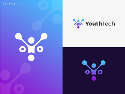 Y + Tech logo best logo branding creative logo gradient logo graphic design icon logo logodesign modern logo print tech logo technology top logo typography vector y y logo youth logo