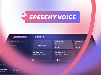 SpeechyVoice Redesign ai app dark dashboard logo rebrand redesign ui ux voice