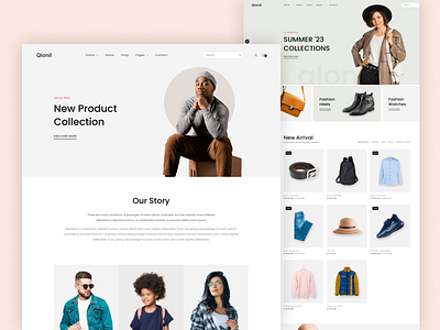 Retail Website Template - Qlonil business cms ecommerce fashion online shop online store professional website retail seo friendly shop small business webflow store webflow template