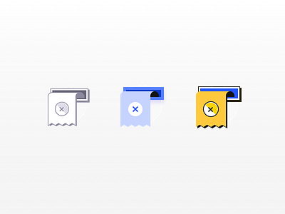 One icon, three variations icon illustration transactions ui