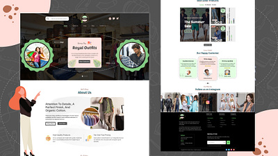 Clothing Website UI Design 3d branding design graphic design illustration logo motion graphics ui ui design vector