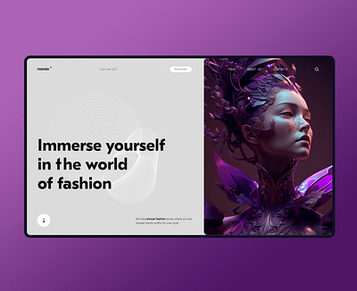 Fashion concept design fashion graphic design land landig page landing minimalism ui