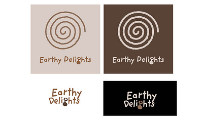 Earthy Delights branding design illustration logo