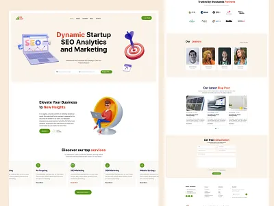 Dynamic SEO Website Landing Page landing page design product design seo ui