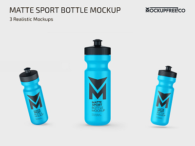 Matte Sport Bottle Mockup bottle bottles label mock up mockup mockups photoshop psd sport sports template templates
