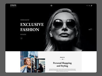 FIXON - Fashion Landing Page apparel clothes clothing design e commerce fashion fashion store home page hype beast landing page lookbook online shop streetwear style ui ux web web design website website design