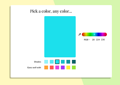 Daily UI Day 60 - Color Picker app color color picker colors daily ui daily ui day 60 dailyui day 60 design gradient gradients graphic design icon icons illustration picker shades ui ux