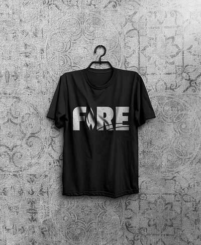 Typography T-Shirt Design apparel branding clothing design fashion fire fire vector graphic design illustration logo shirt t shirt t shirt design tshirt