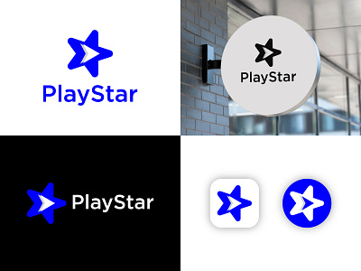 PlaySter Logo Design | Play+Star logo Concept abstract brand brand identity branding design entertainment logo film logo icon logo logo design logo designer logo mark logo symbol modern logo play button logo play logo play star logo star logo ui video logo