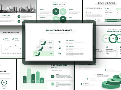 Green PowerPoint Template Design brand branding business plan design digital digital art google slides google slides template graphic design green identity branding keynote keynote template modern powerpoint powerpoint design powerpoint template presentation presentation design presentation template