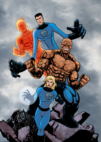 Fantastic Four - Marvel Comics art project artist artwork character illustration comic artist comic book comic style concept cover art cover design cover layout design drawing editor editorial graphic design illustration logo publisher