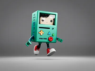 BMO 3D Art 3d adventure times art blender bmo cartoon character design illustration mascot