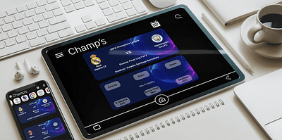 Champs UI and Mockup Design app design graphic design illustration ui ux