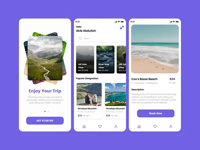 Travell App app app design landing page travell ui ui design uiux website
