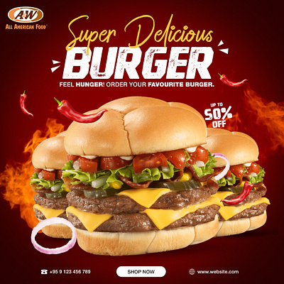 Burger advertisement design advertisement graphic design