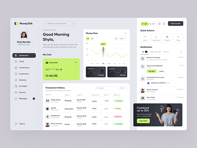 Finance Dahsboard 💳 adrian app bank banking clean credit card dashboard design figma finance gancarek graphic design interface ui uidesign ux web wroclaw wrocław