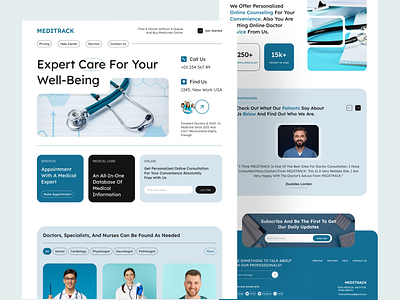 Medical website landing page creative design health illustration landing page logo medical ui web design webpage website