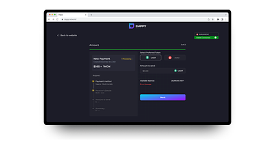 Dappy blockchain cryptocurrency dashboard app dashboard design dashboard ui