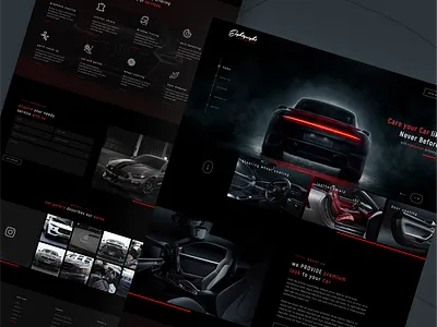 Car Care Landing Page automobile car care dark theme dark website dashboard education erp figma finance landing page design medical mobile app task management ui ux ux design wallet web app website design