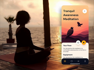 Meditation mobile app design health meditation mental mobile mobile app sport ui ux