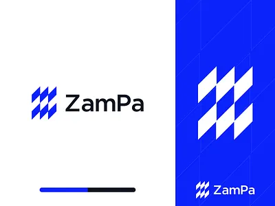 ZAMPA LOGO BRANDING box icon brand identity branding creative logo design graphic design illustration letter logo logo logo design logo idea logo type logomark logos m letter minimal logo modern logo popular logo w letter z letter