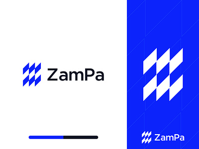 ZAMPA LOGO BRANDING box icon brand identity branding creative logo design graphic design illustration letter logo logo logo design logo idea logo type logomark logos m letter minimal logo modern logo popular logo w letter z letter