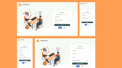 Sign Up Log In | Responsive Web Design design finance website illustration log in login logo register responsive sign in sign up signup ui uiux ux uxui web design website website design