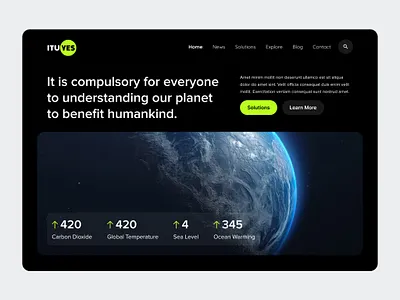 Global Warming website UI design climate change website global warming website graphic design landing page design ui ui design website design