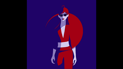 The Diva 👩‍🎤 3d animation bkue design digitalart diva illustration power procreate red rockstar vibrant women