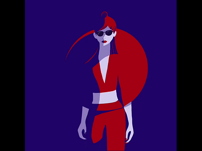 The Diva 👩‍🎤 3d animation bkue design digitalart diva illustration power procreate red rockstar vibrant women