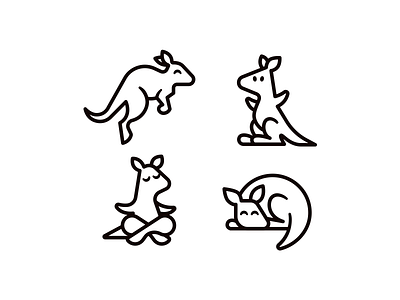Kangaroo animal brand branding children design elegant icon illustration kangaroo kids line linear logo logo design logotype mark minimalism minimalistic modern sign
